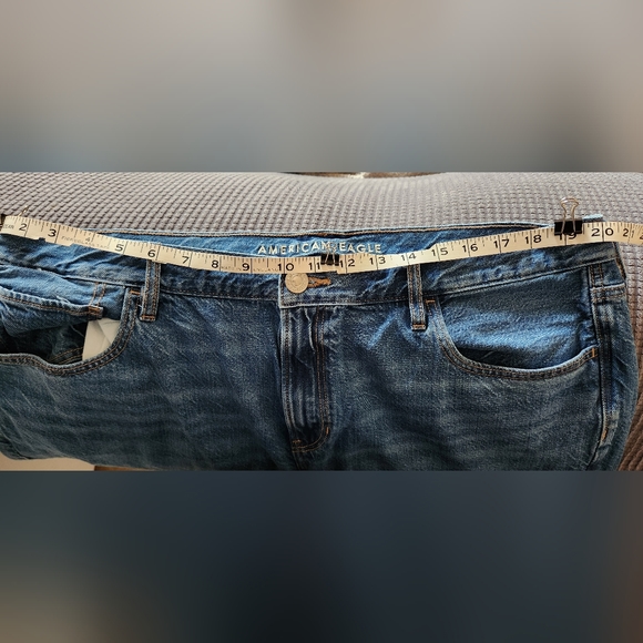 American Eagle Jeans Womens Sz 20x29 Plus 90s Straight Stretch Blue - Picture 6 of 10